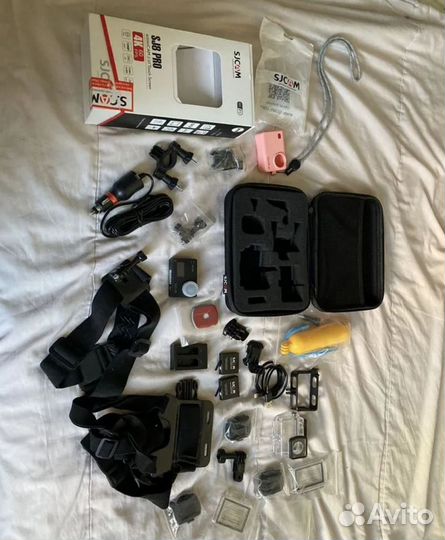 Экшен камера sjcam sj8 pro новая. Большой набор