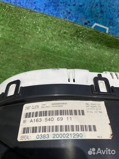 Панель приборов Mercedes-Benz Ml W163 M112.970