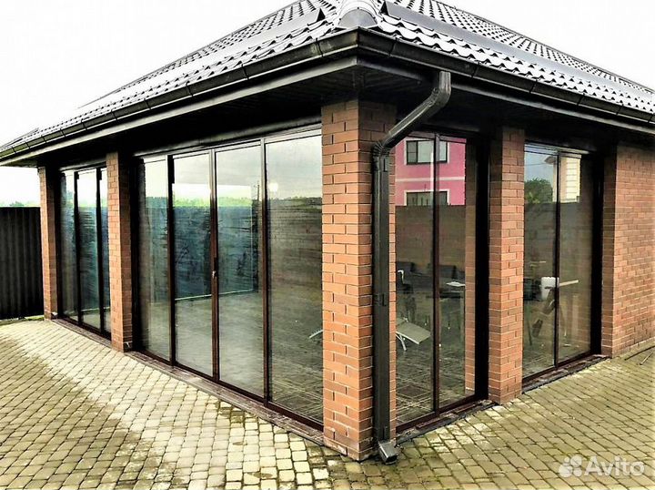 Раздвижные окна двери для беседок, террас, веранд