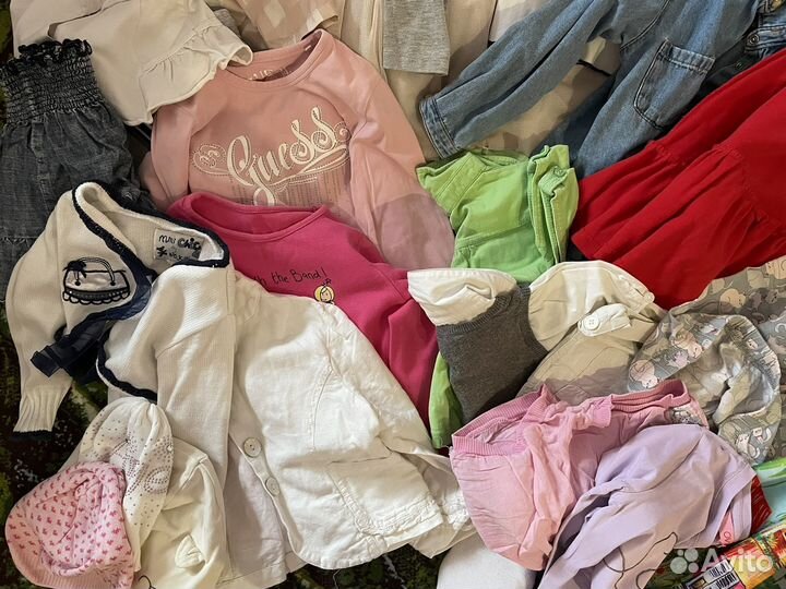 Большой пакет одежды для девочки 98