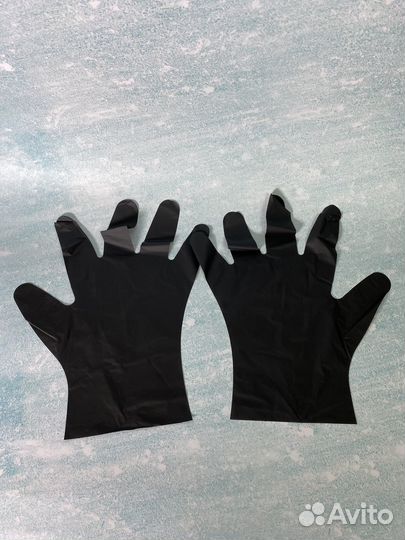 Перчатки одноразовые 50 пар черные