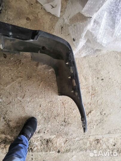 Бампер задний рено логан оригинал серый