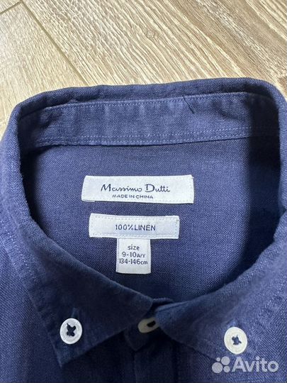Massimo dutti рубашка лен для мальчика 146