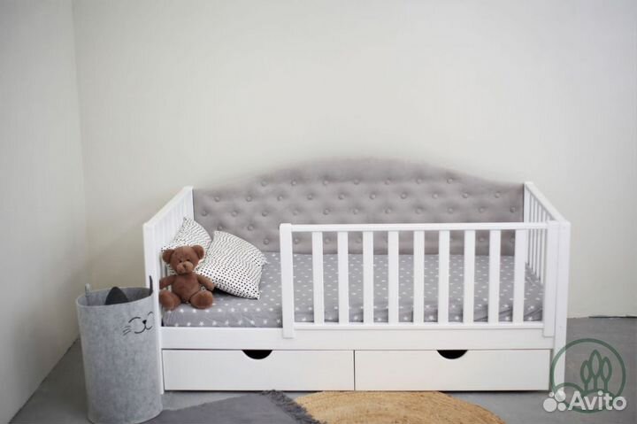 Кровать Классика с мягкой спинкой 180 80 борт