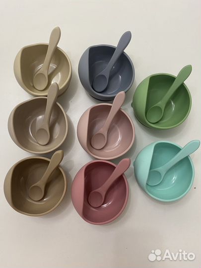 Силиконовая тарелка, поильник