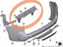 Крепление заднего бампера среднее BMW X5M F85