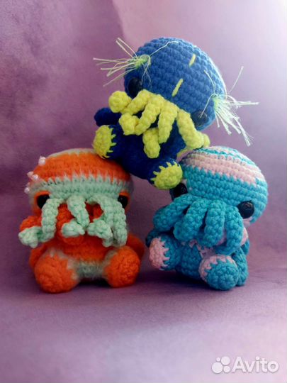 Вязаные игрушки ручной работы (Ктулху)