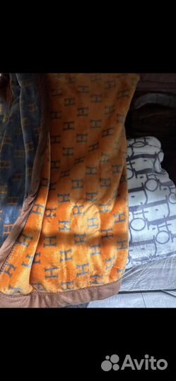 Плед брендовый евро hermes