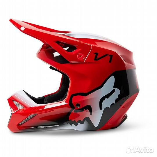 Мотошлем Fox V1 Toxsyk Helmet 2023 Flow Red