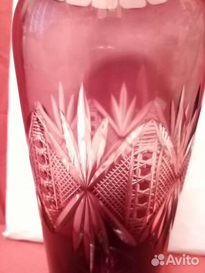 Ваза, марганцевое стекло СССР