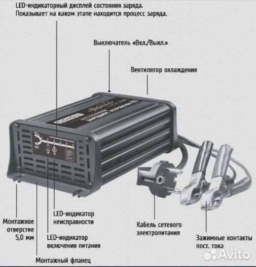 Зарядное устройство для АКБ 15А 12В союз вс-1215А