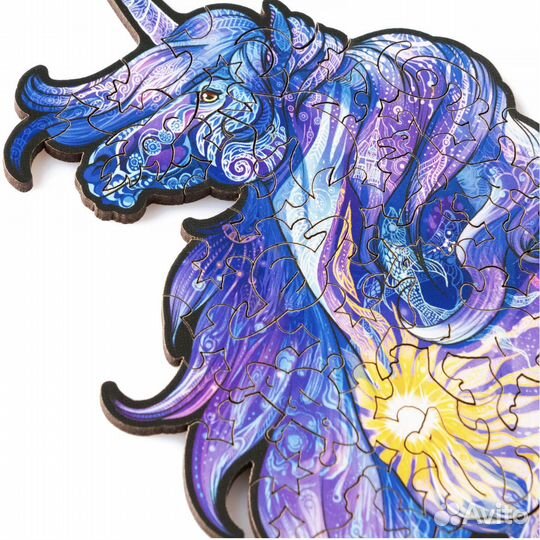 Деревянные пазлы единорог