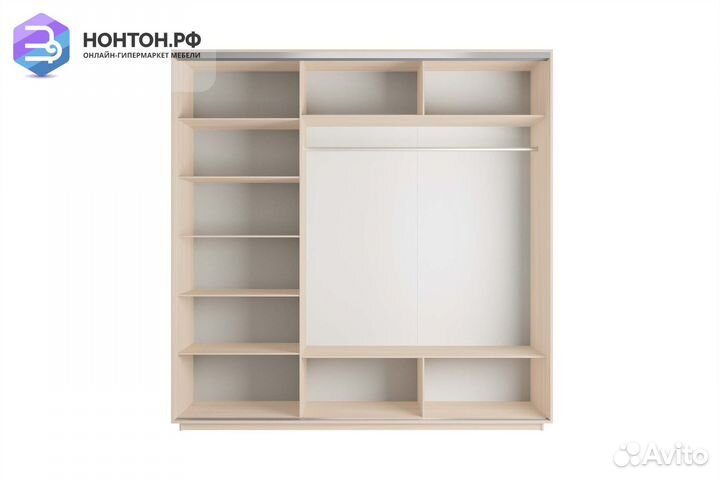 Шкаф-купе 3-х дверный Нонтон фото №1018 / дуб моло