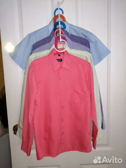 Рубашки + галстуки р-р 128-134