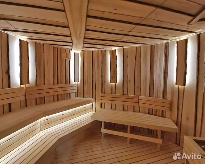 Необрезная доска липа стеновая для бань