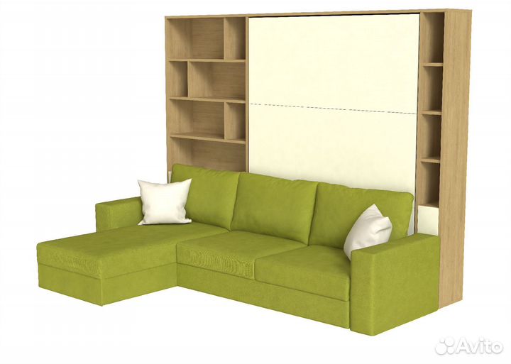 Шкаф-кровать с угловым диваном Саймон