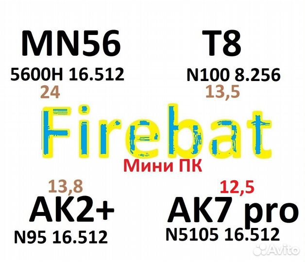 Минипк Firebat T8 AK2 AK7 MN56
