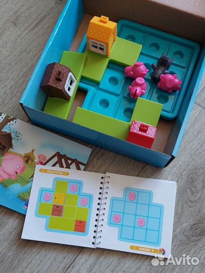 Логическая игра Три поросёнка и серый волк