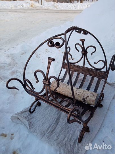 Дровница кованая