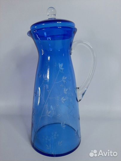 Ваза Богемия Чехословакия 40 см, Кувшин Конфетница