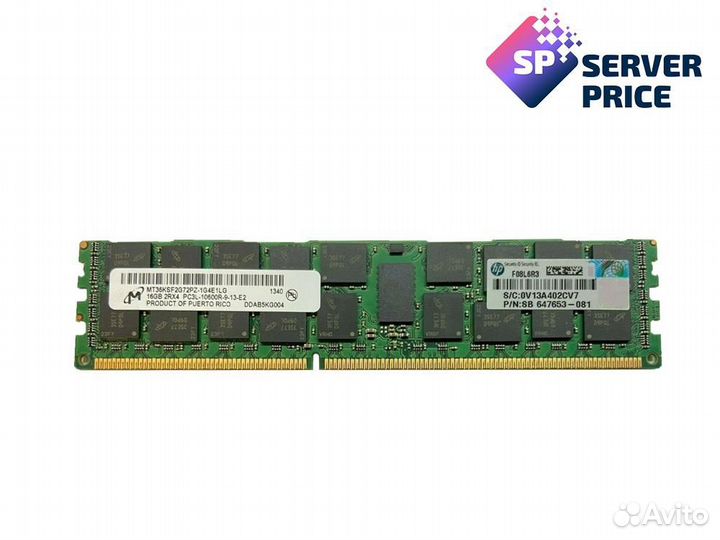 Оперативная память 16GB 10600R ECC registered