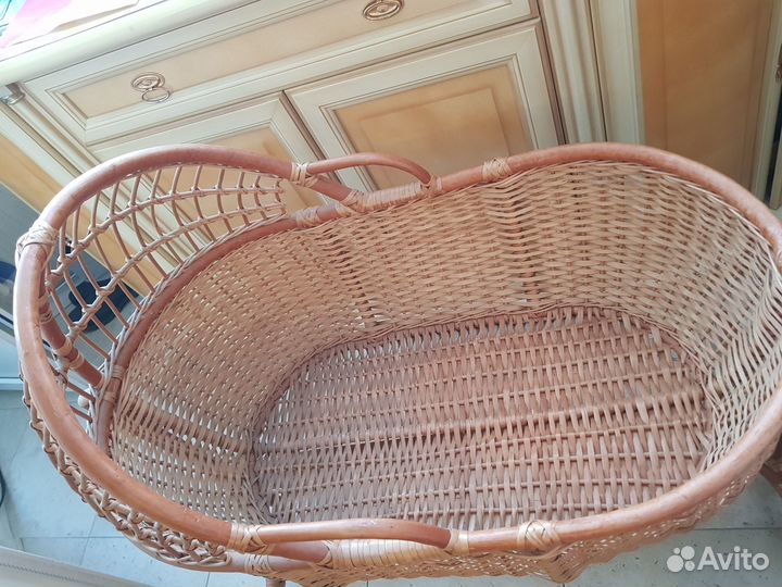 Детская люлька колыбель плетеная