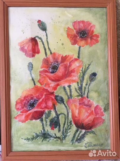 Картина акварель пейзаж