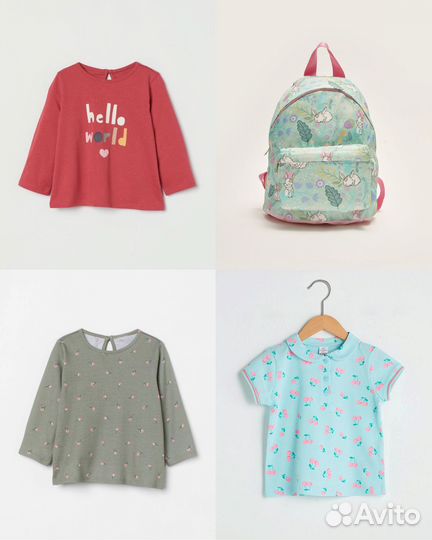Футболки для девочки hm и рюкзак LC Waikiki