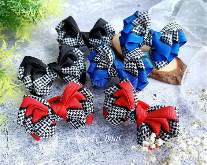 Бантики для волос ручной работы