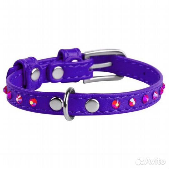 Ошейник waudog Glamour с клей.стразами (ширина 9мм