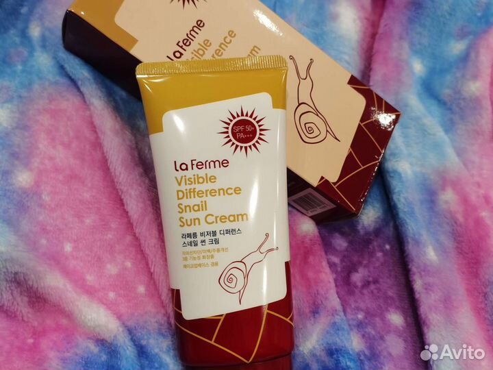 Солнцезащитный крем с экстрактом улитки Spf50+