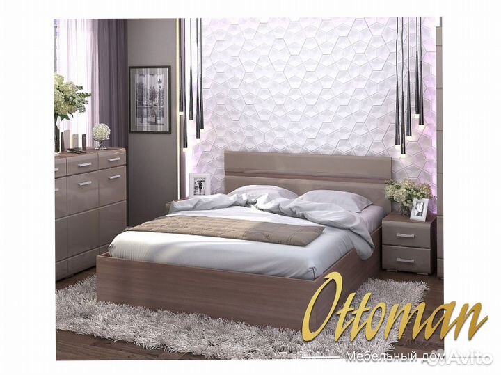 Кровать двуспальная с матрасом 160 200 см