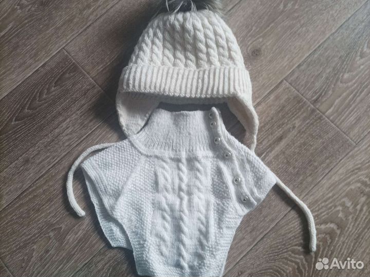 Комплект шапка и шарф для девочки