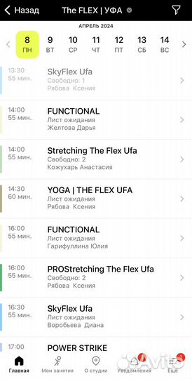 Абонемент the Flex до 21.10.24