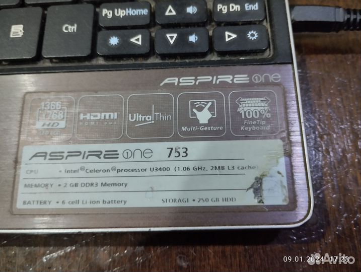 Нетбук acer aspire one 753