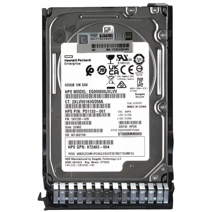 [EG000600JXLVV] Жесткий Диск Hp 600gb Sas 2,5" Hdd Eg000600jxlvv
