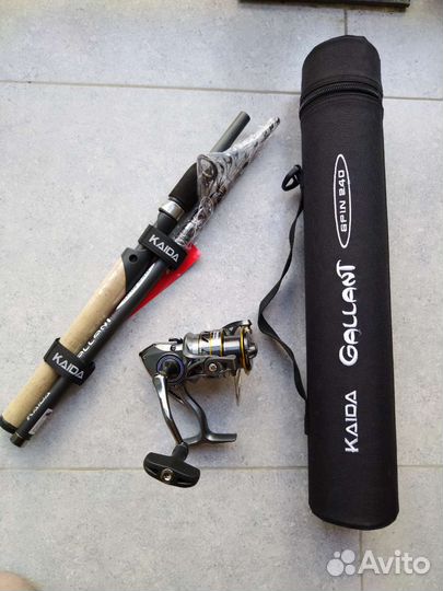 Новый Компактный спиннинг Кайда с катушкой 2,4м
