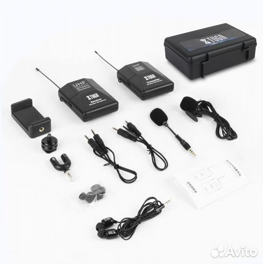 Петличный радиомикрофон xtuga CM7 + кейс до 50м