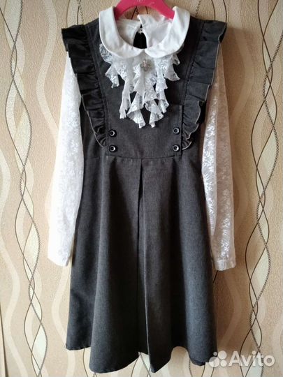 Сарафан школьный / белая блузка / школьная форма