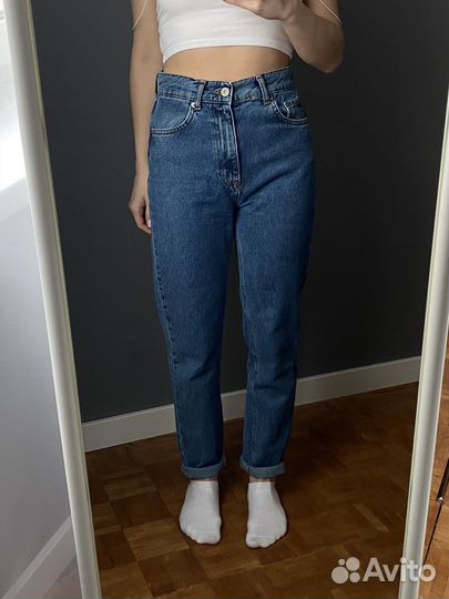 Джинсы pull and bear mom 34
