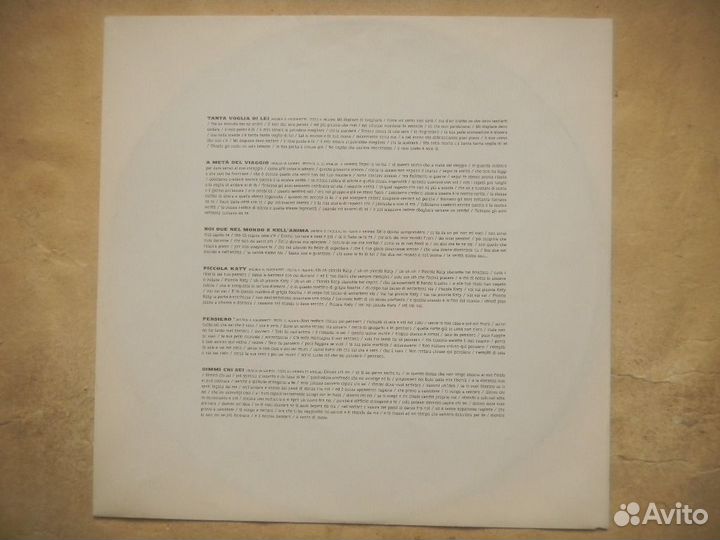 Riccardo Fogli A Metà Del Viaggio Italy 1991 EX