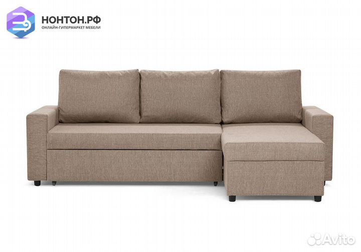 Диван угловой дельфин Торонто бежевый