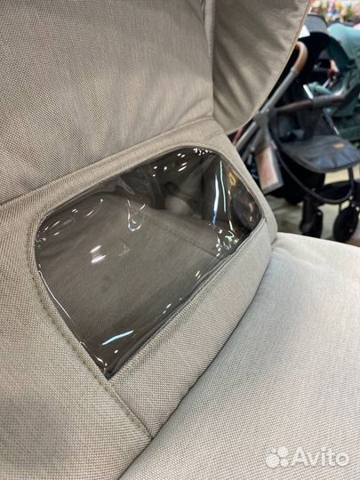 Коляска 2в1 Indigo porto po 03 беж кожа+беж лен