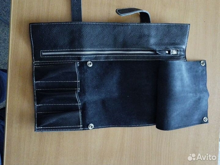 Скрутка для ножей кожаная, на 3 ножа