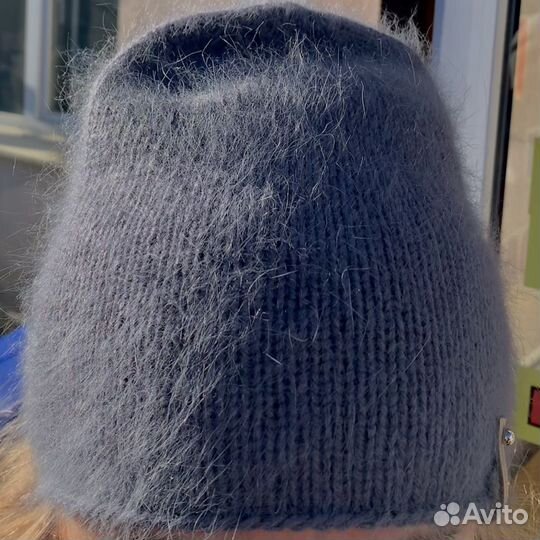Шапка бини женская вязаная ручная работа