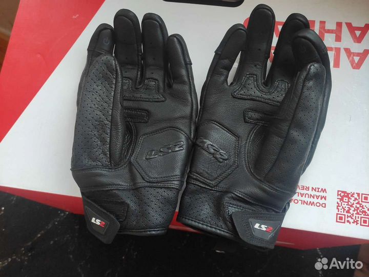 Мото перчатки LS2 кожаные с вентиляцией