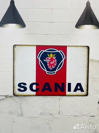 Декор на стену табличка Scania