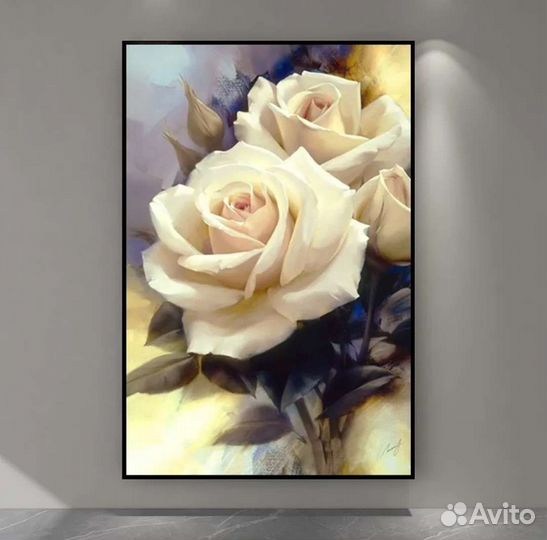 Картина маслом розы Картина в дом