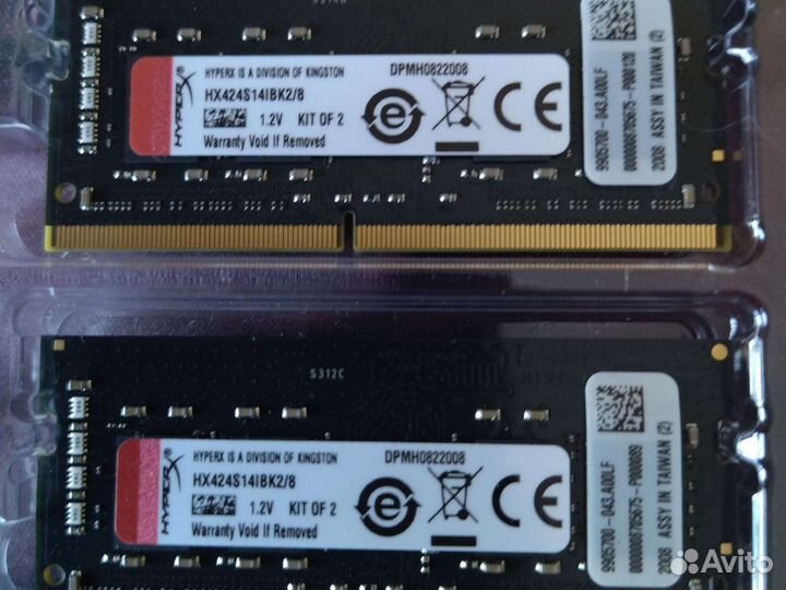 Оперативная память для ноутбука ddr4 8gb2*4 gb