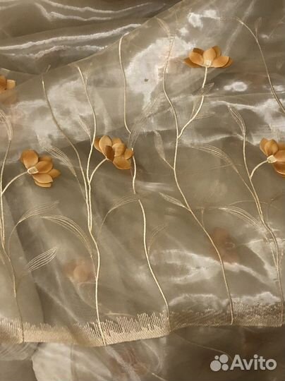 Готовая штора из органзы